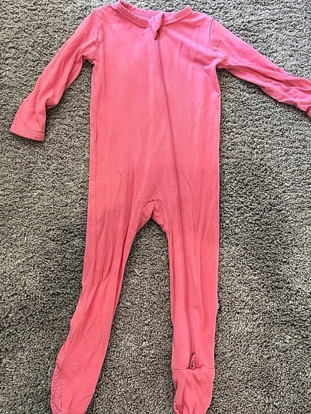 Kyte Baby Zippered Footie Pajama in Guava